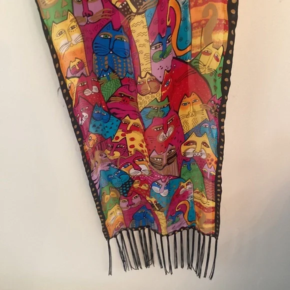 Laurel Burch Signed & Matching Handbag, Charm And Silk Scarf - Picture 15 of 16